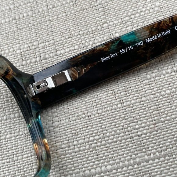 Kirkland Signature Eyeglasses Frame Blue Tortoise Glasses 55[]16 140 Made Italy - Picture 9 of 12